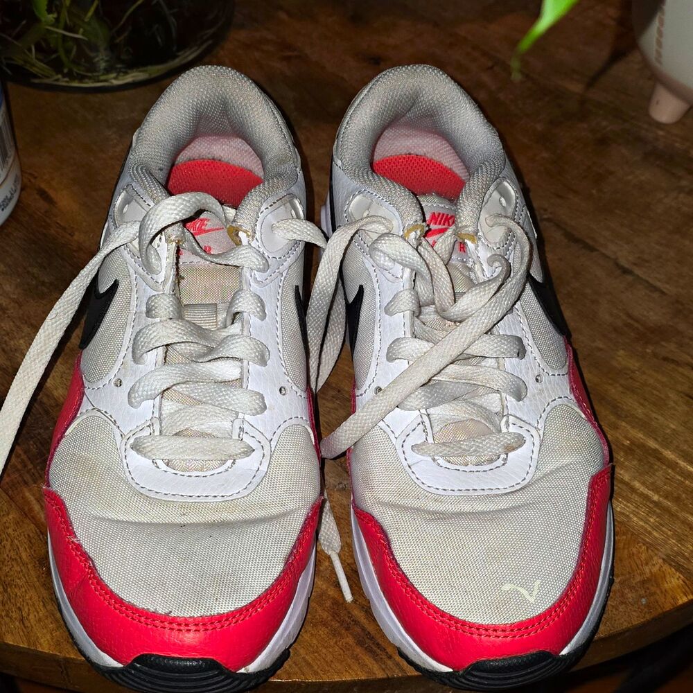 Nike Air Max SC GS Kids Sneakers White/Red/Black Lace-Up CW4554-111 6.5